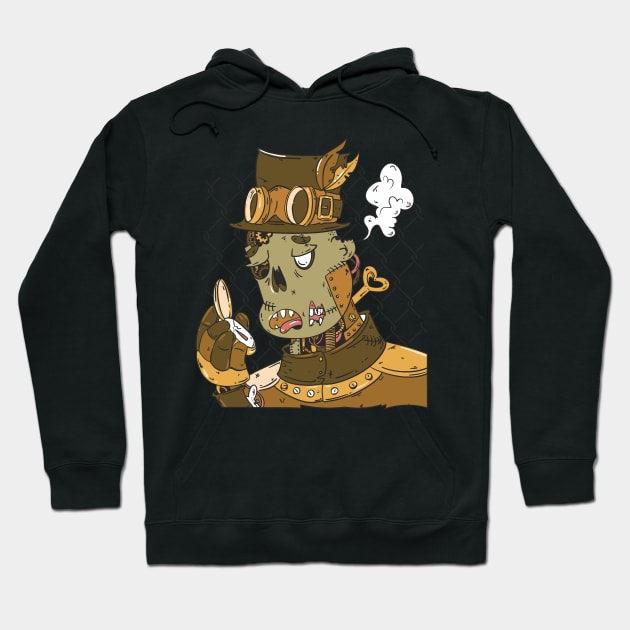 Funny Zombie - Steampunk Fashion Hoodie by HAPPY GIFTS K